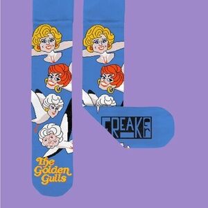 Freaker USA Blue Golden Gulls Unisex Crew Socks Golden Girls Women 6-14 Men 4-13